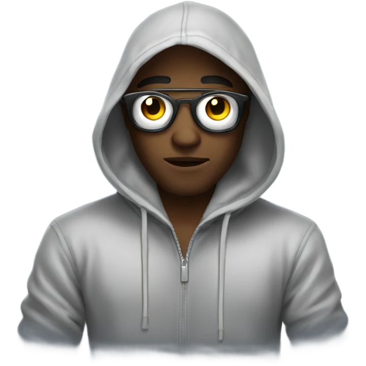 Dj wearing a hoodie emoji
