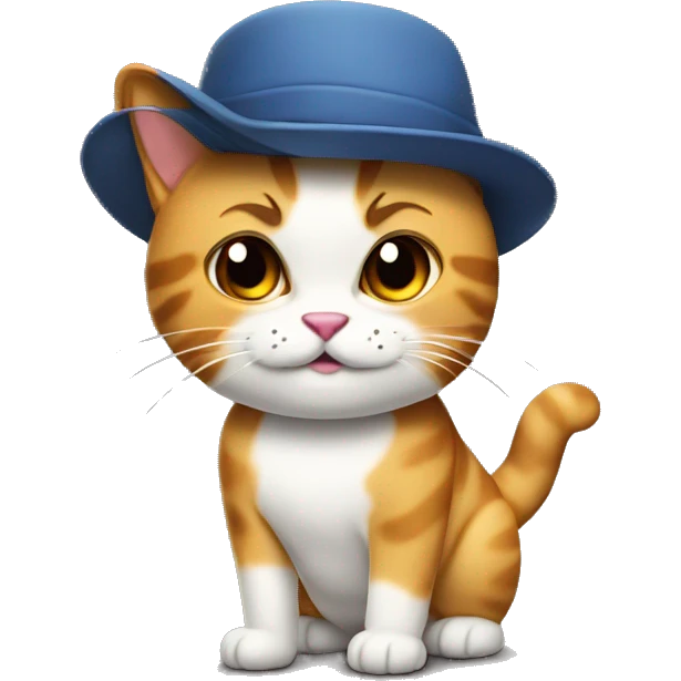 Gato con gorra emoji