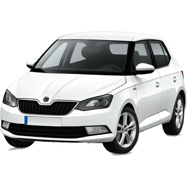 White Skoda Fabia car emoji