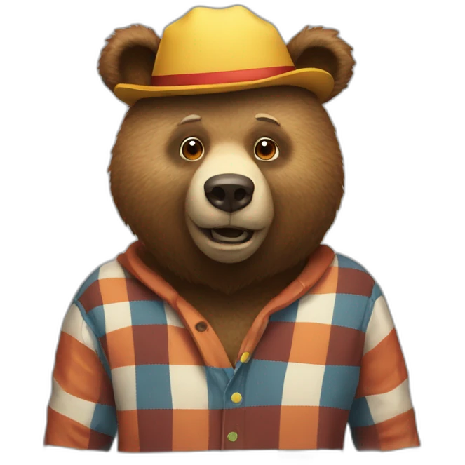 bear at car like a clown emoji