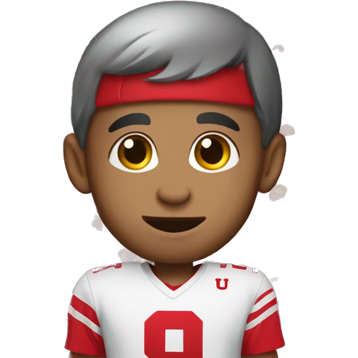 Kid boy Utah Utes fan emoji