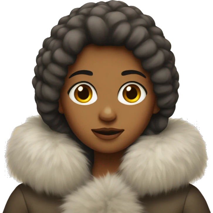 Girl in a fur coat  emoji