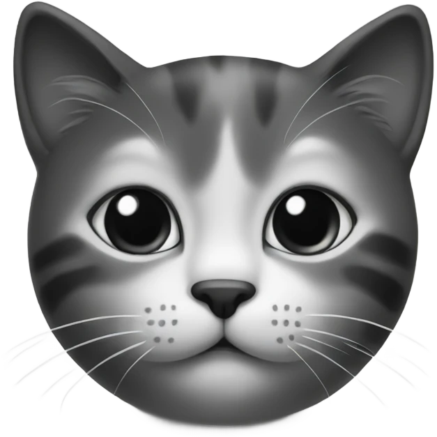 cat black and White  emoji