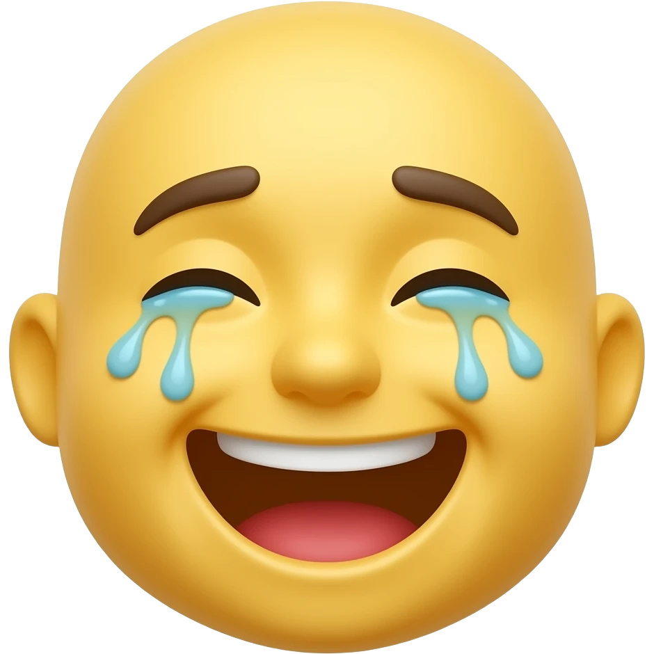 ein gelber emoji der mit den tränen lacht emoji