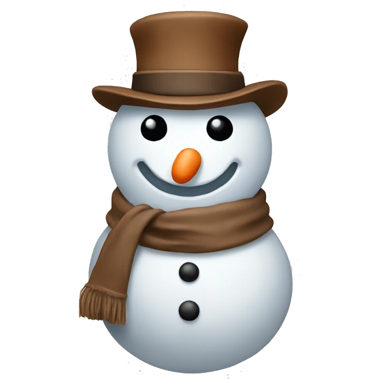 snowman with a brown hat emoji