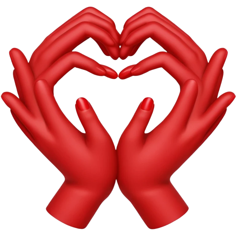 Hearts with hands emoji