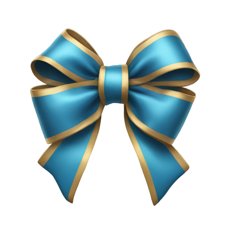 Blue bow emoji