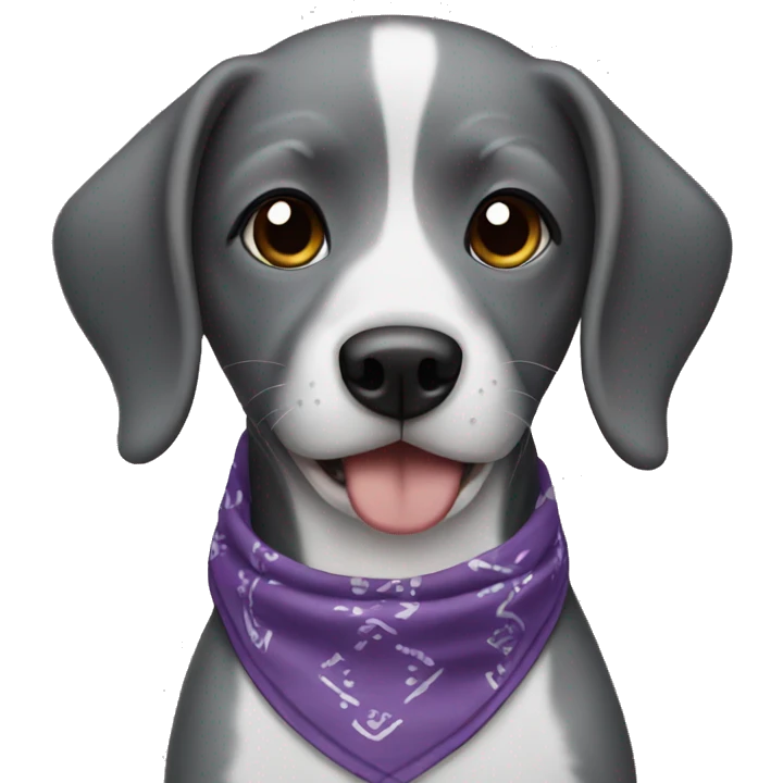 dog wearing bandana emoji