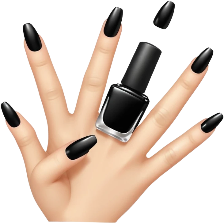 Black manicure emoji