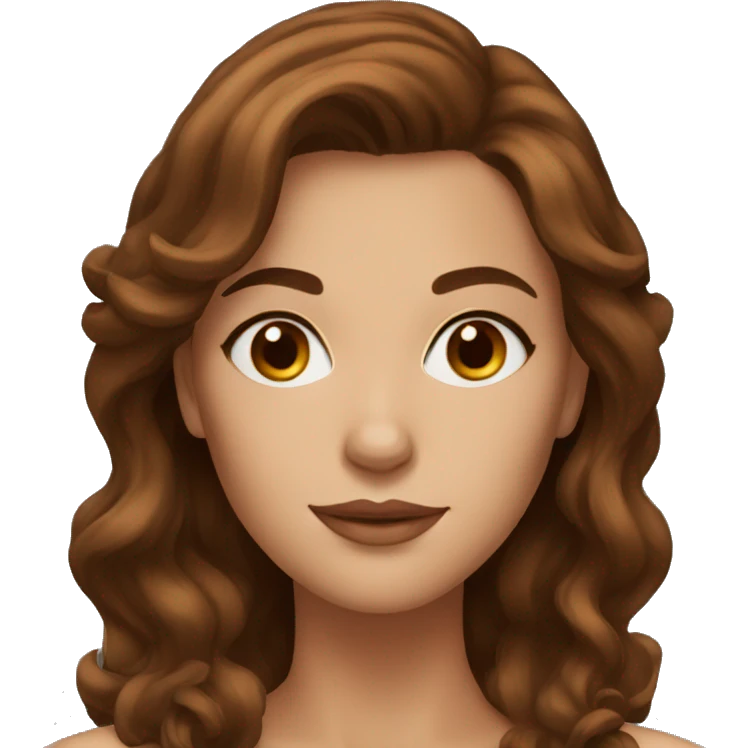 a gorgeous woman with brown hair emoji