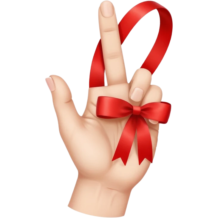 finger with ribbon emoji