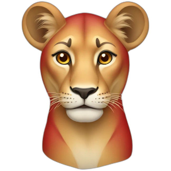Red lioness emoji