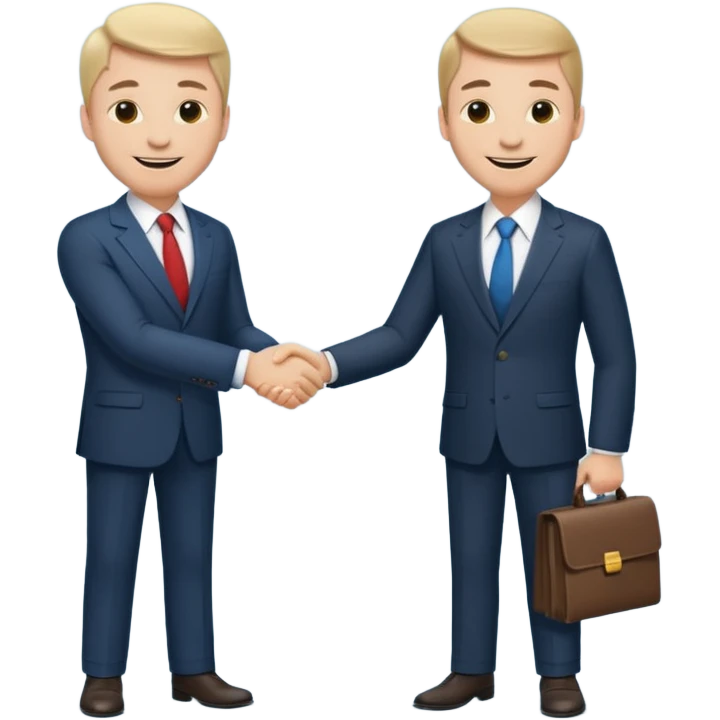 Two businessmen shaking hands emoji