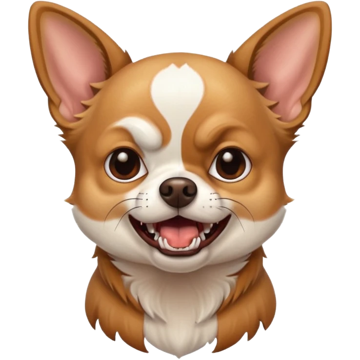 Angry Chihuahua dog growling  emoji