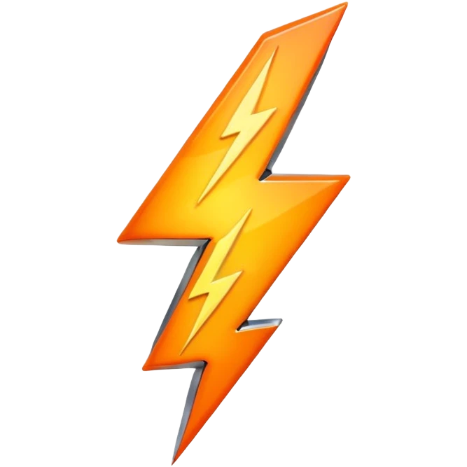 chrome orange lightning  emoji