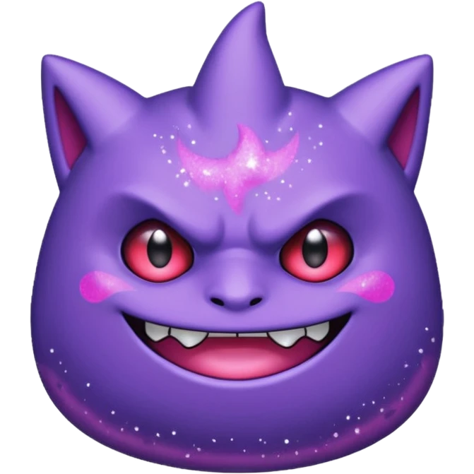 glitter purple and pink gengar emoji