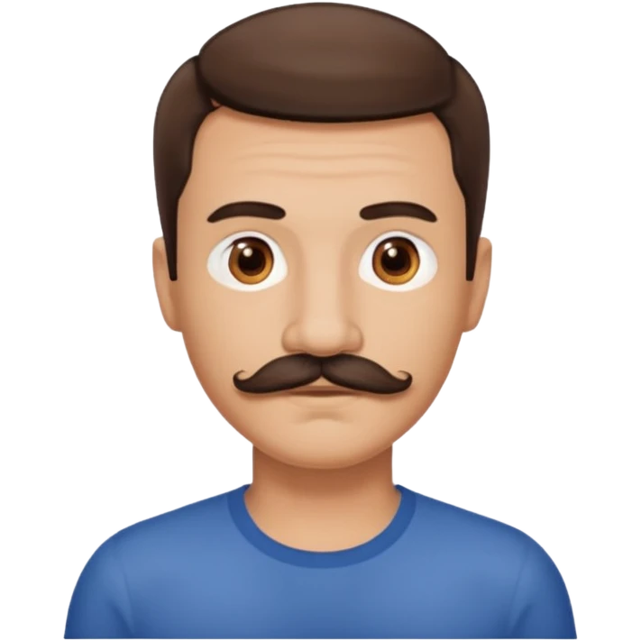 with a mustache emoji