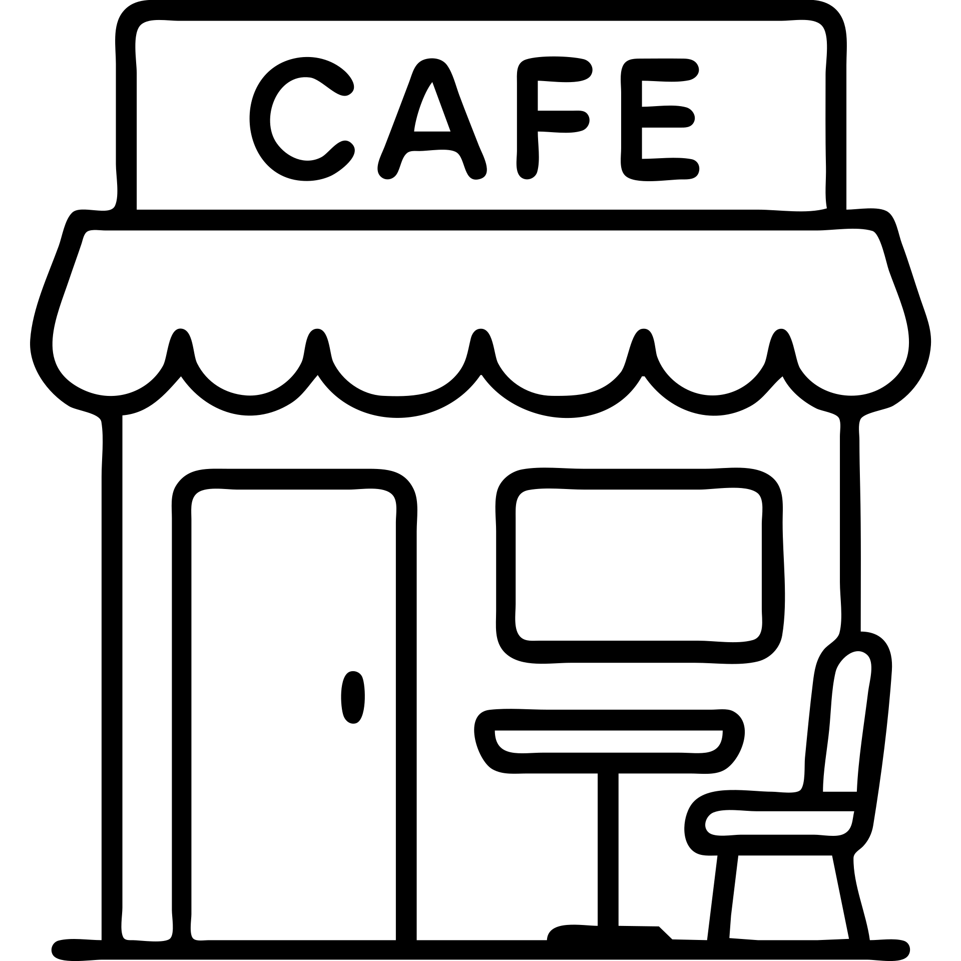 minimal line cafe icon with cozy atmosphere emoji