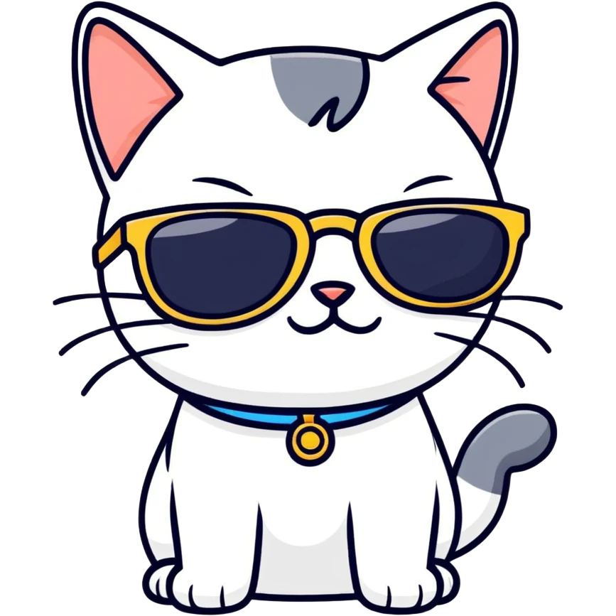 Cat with sunglasses emoji