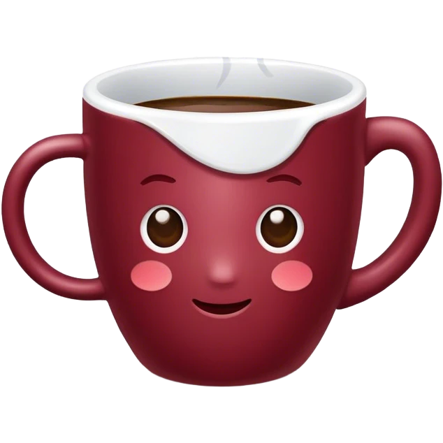 burgundy coffee emoji