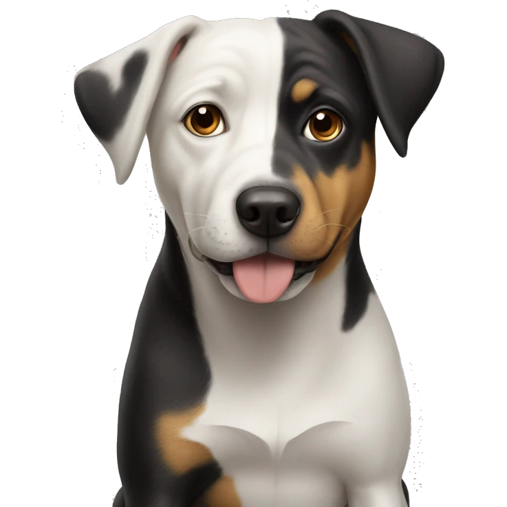 dog with another dog sitting on his face emoji