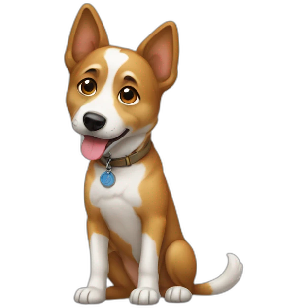 Un chien emoji