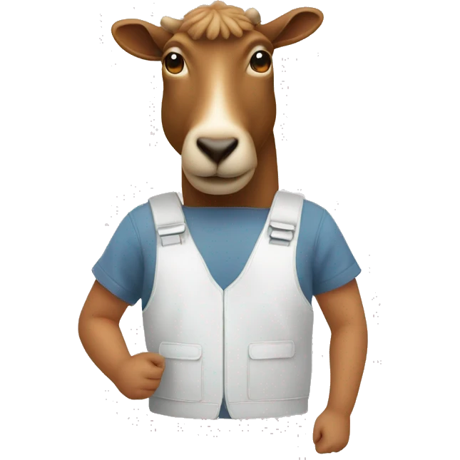 Un agneau tenant un panneau de stop à la main emoji