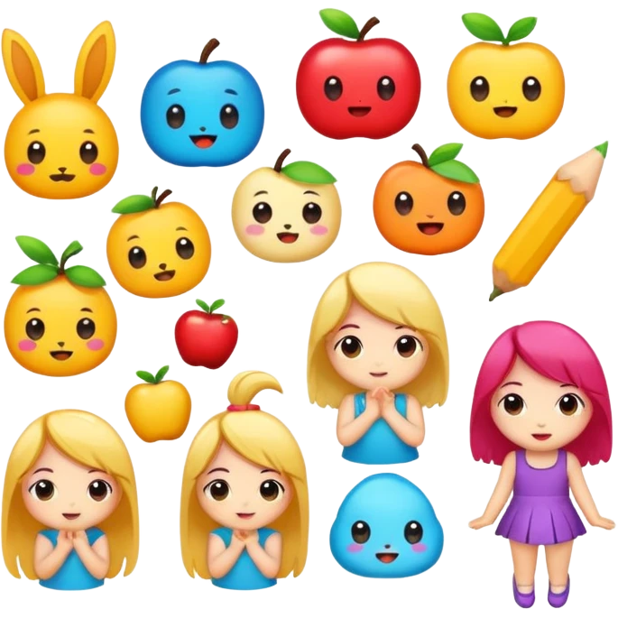 Chibi stickers emoji