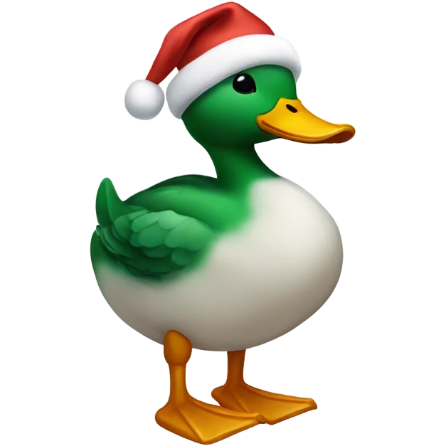 Cute christmas duck emoji