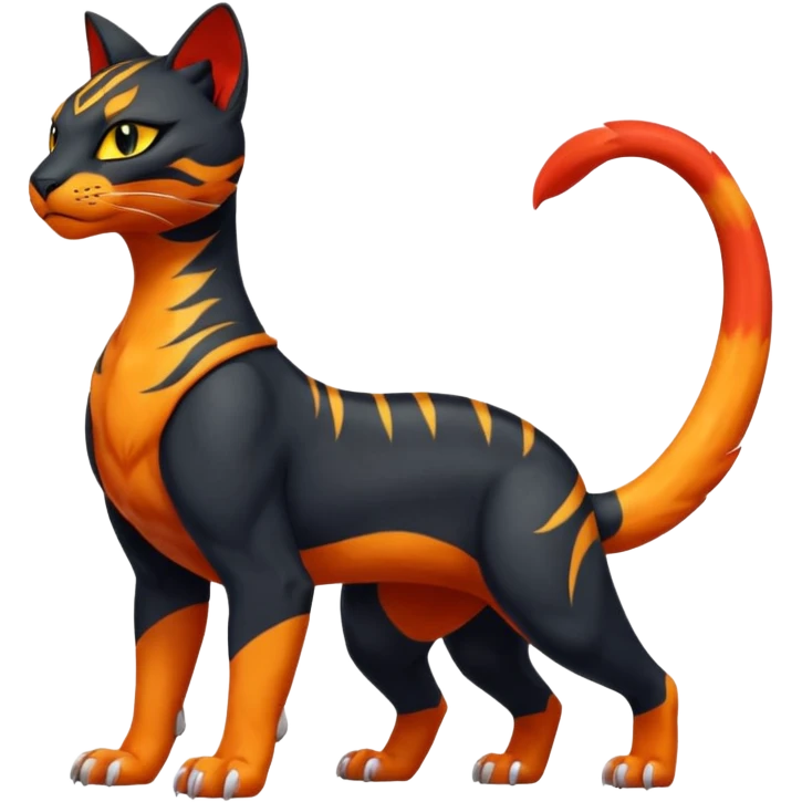 Salandit-Litten-Bastet-Fakémon-hybrid-creature (full body)  emoji