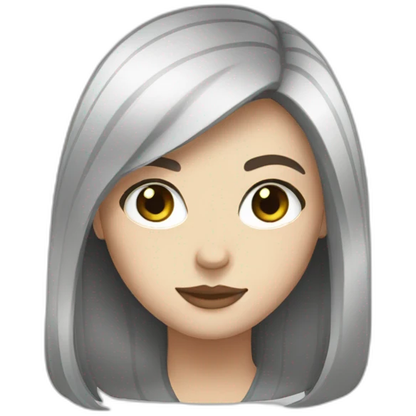 vibes white girl with dark hair emoji