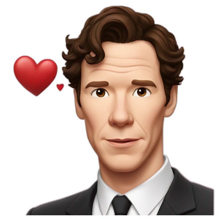benedict cumberbatch in love with heart emoji