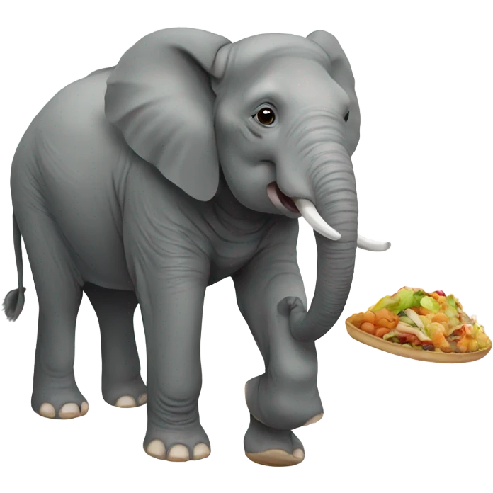 Elephant going eat emoji
