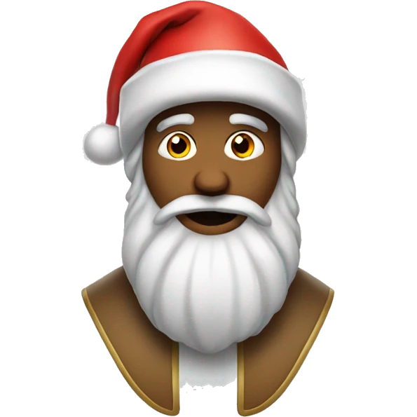 God wearing Santa hat emoji