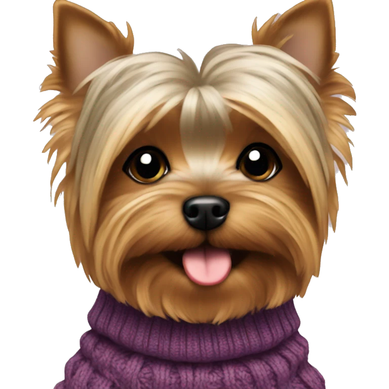 Yorkie in a sweater emoji