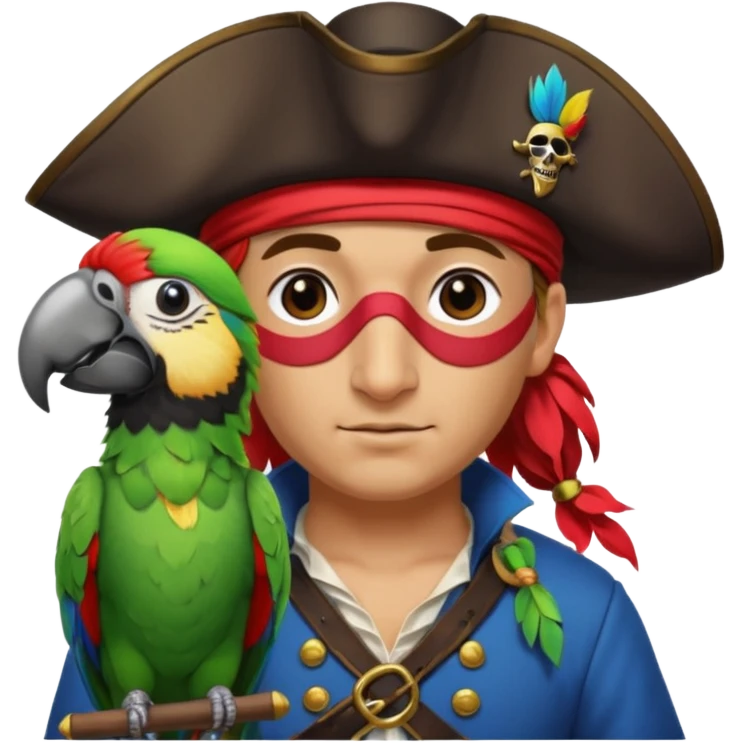 pirate and parrot emoji