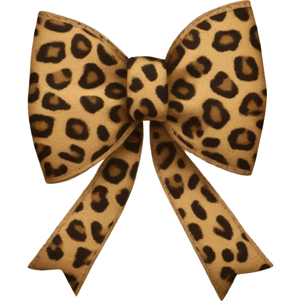 leapord print bow emoji