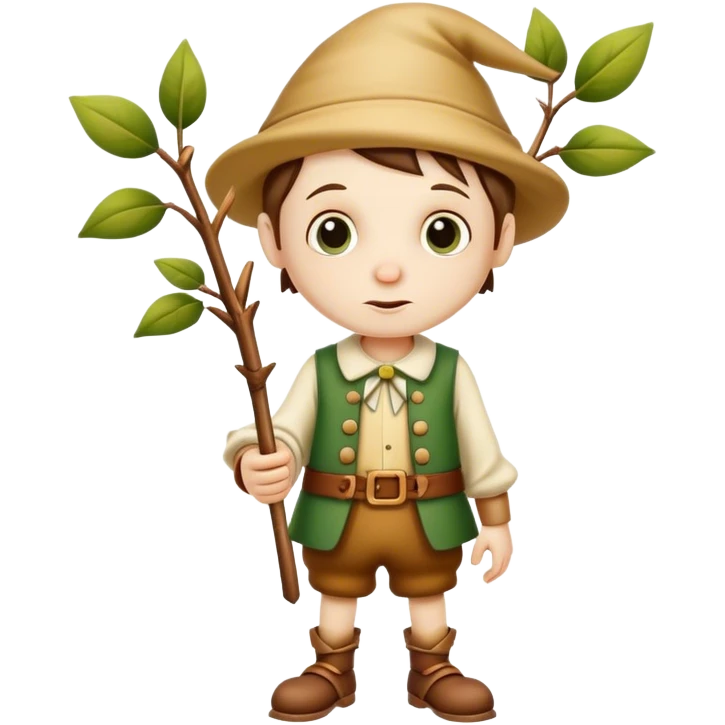 Pinnochio with a branch nose  emoji