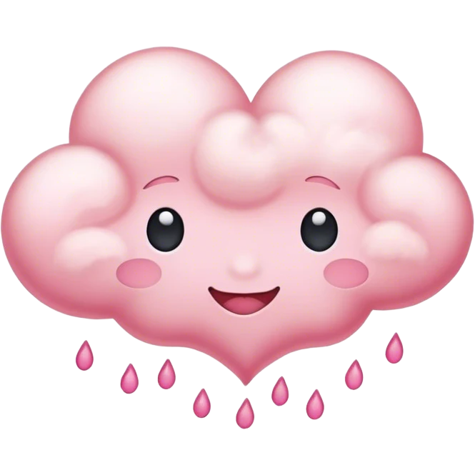 pink heart + cloud emoji