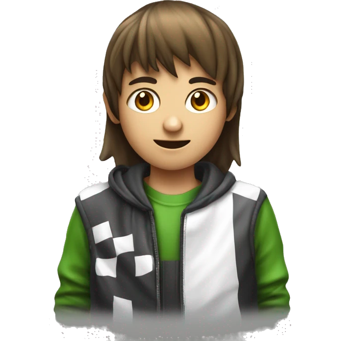 Niño gamer fanático Ajedrez 8 años emoji