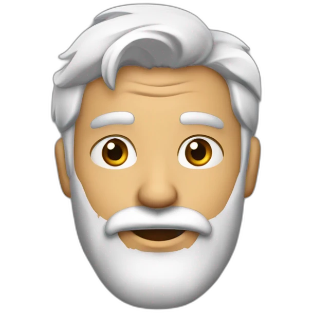 Chico medio calvo y con barba emoji