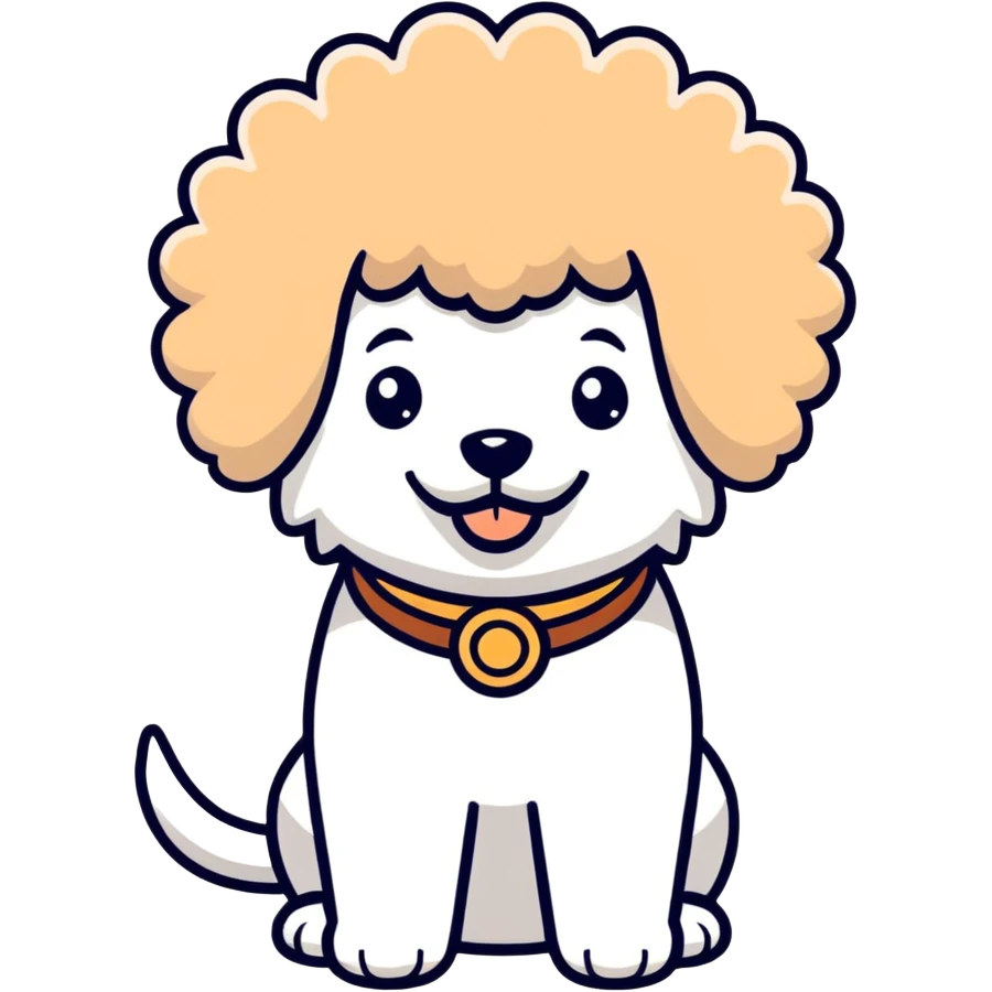 Dog with Afro  emoji
