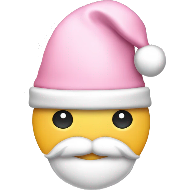 light pink santa hat emoji