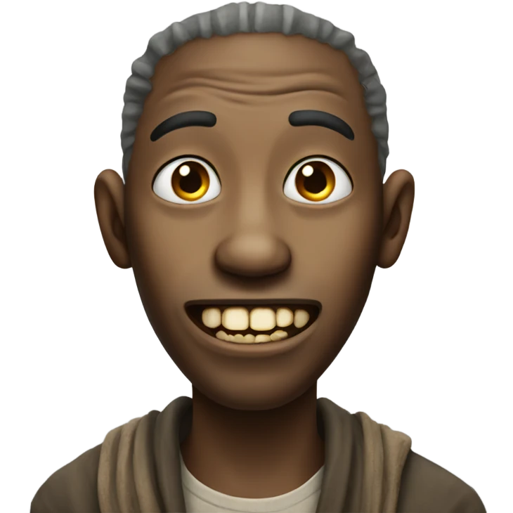 Poor beggar with missing teeth  emoji