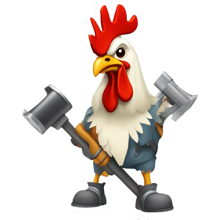 rooster Jackhammer emoji