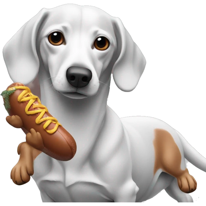 Weiner dog in snowy wilderness emoji
