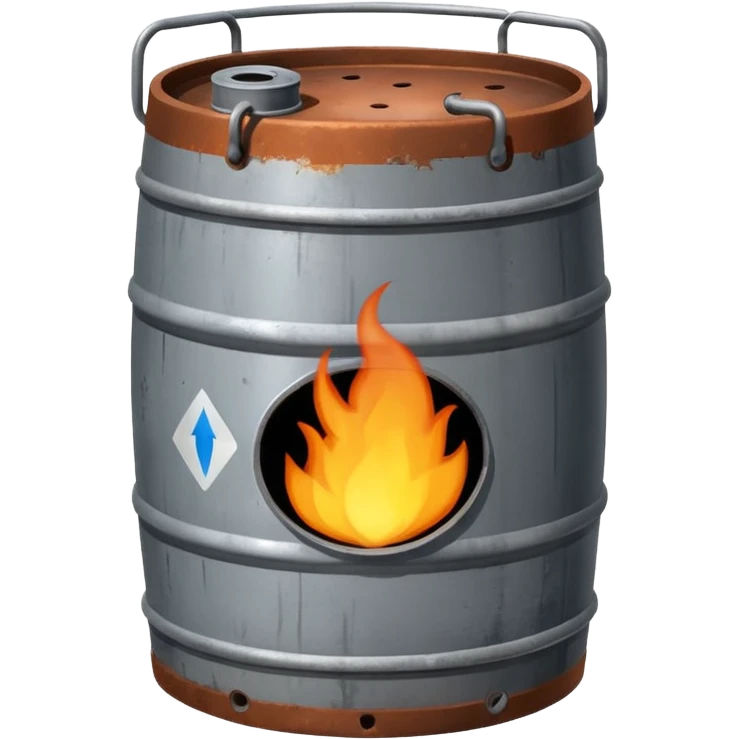 generate a realistic metal natural gas barrel emoji