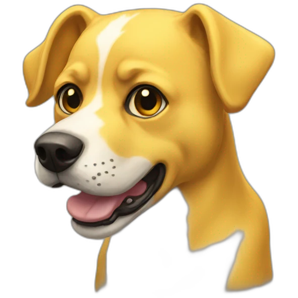Dog yellow dead emoji