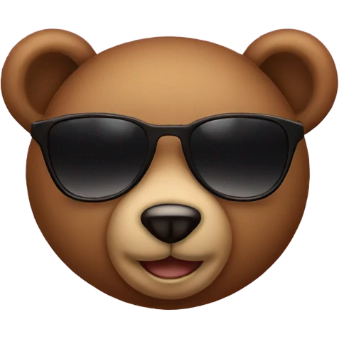 Teddy bear sunglass emoji