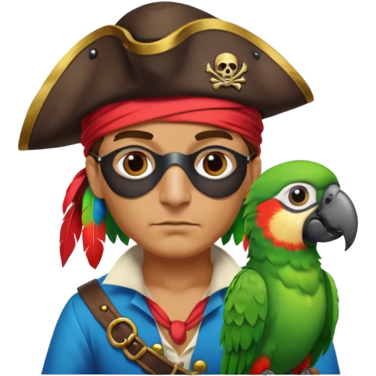 pirate and parrot emoji